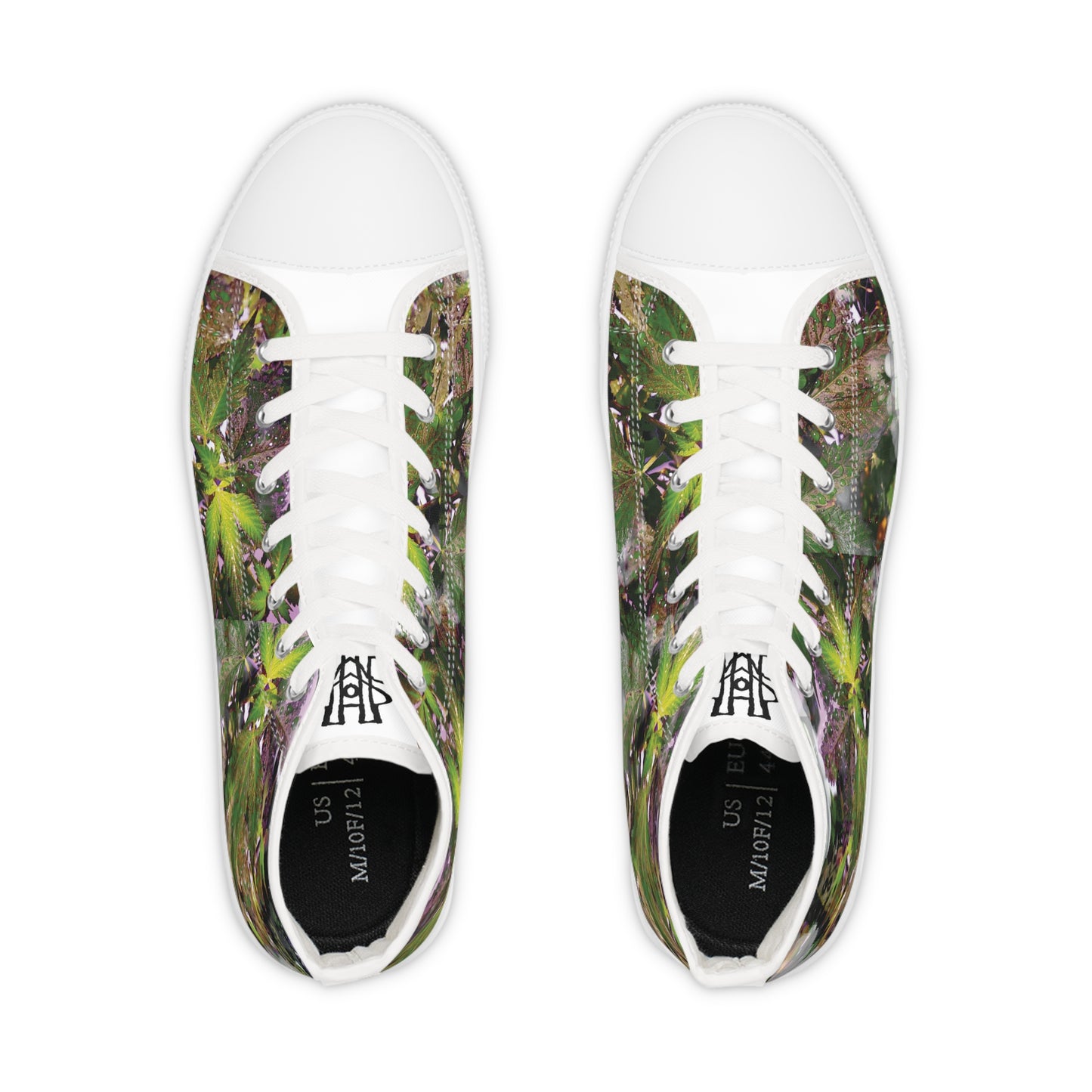 YM CARRAL Stylish High Top Sneakers for Nature Lovers, Trendy Sneakers, 420, Custom Footwear, Unique Gift, Summer Fashion