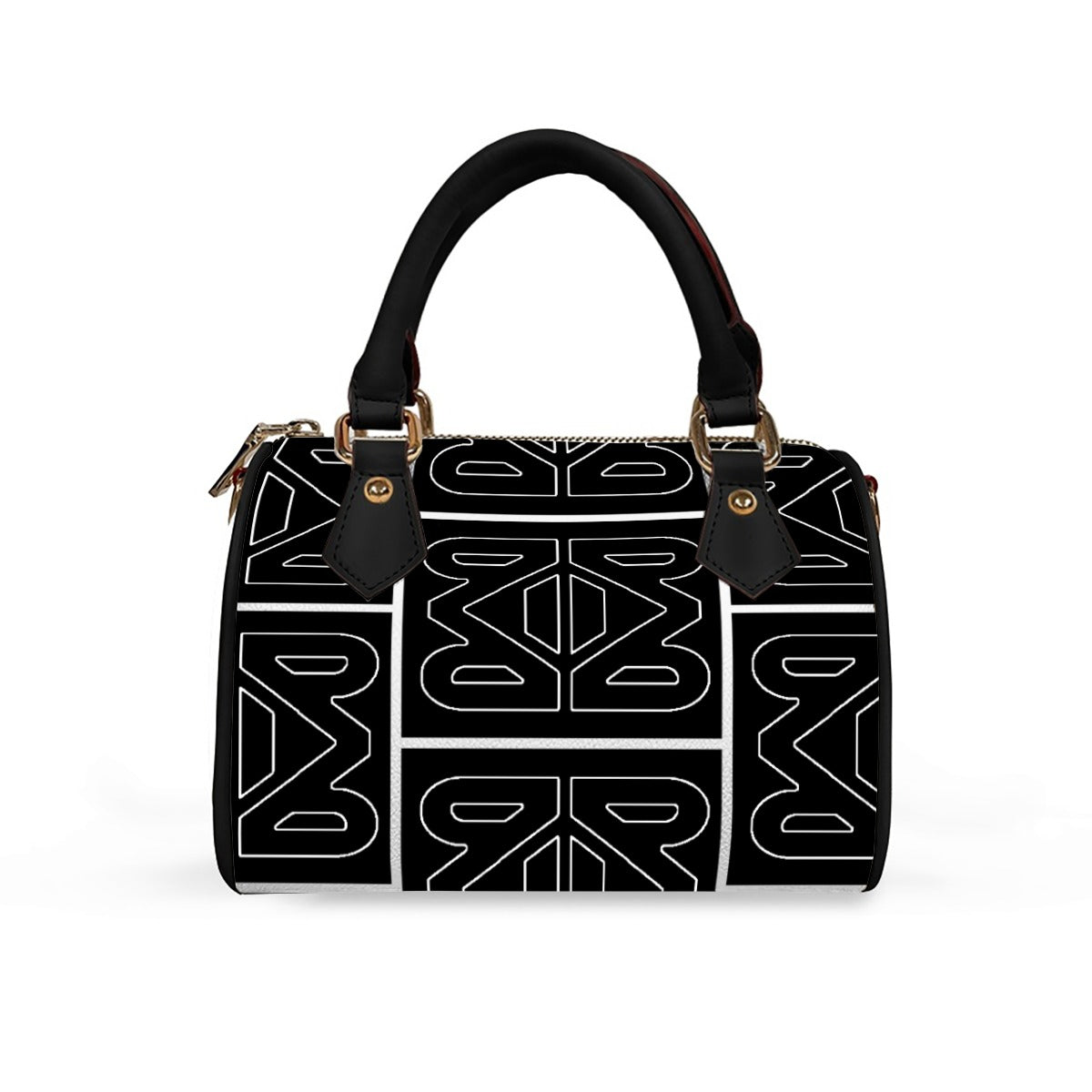 YM CARRAL Classic Barrel-Shaped PU Leather Handbag