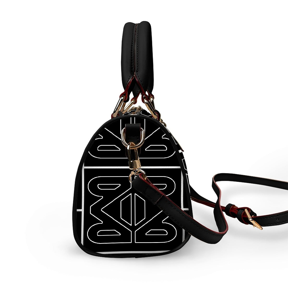 YM CARRAL Classic Barrel-Shaped PU Leather Handbag