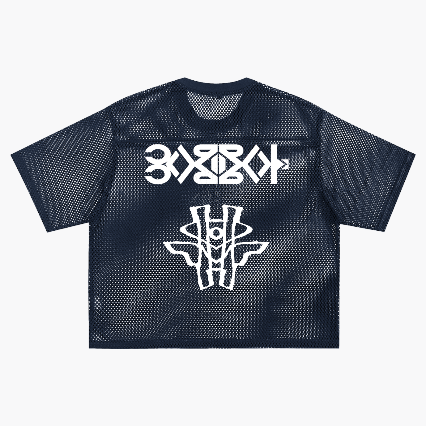 YM CARRAL + ALIEN MONEY See-through Boxy Net T-Shirt