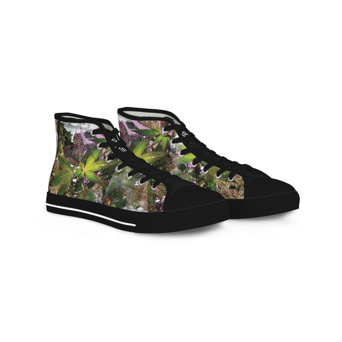 YM CARRAL Stylish High Top Sneakers for Nature Lovers, Trendy Sneakers, 420, Custom Footwear, Unique Gift, Summer Fashion