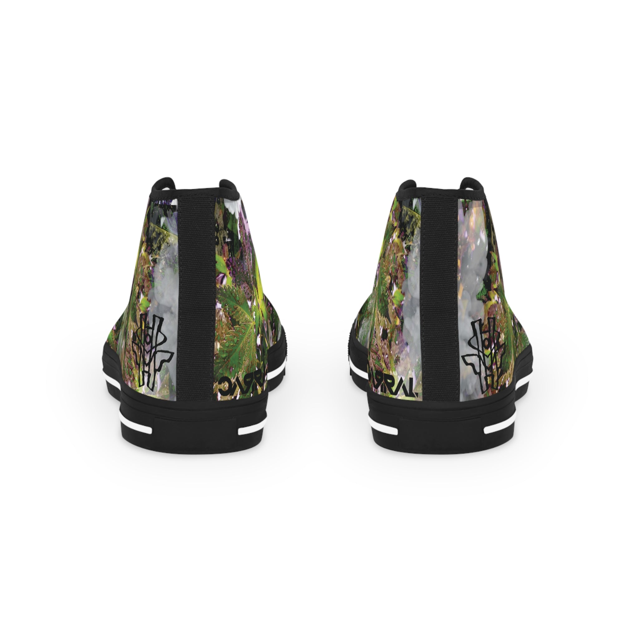 YM CARRAL Stylish High Top Sneakers for Nature Lovers, Trendy Sneakers, 420, Custom Footwear, Unique Gift, Summer Fashion