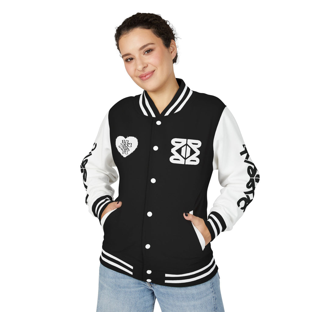 YM CARRAL Unisex Heavyweight Letterman Jacket | Casual Outerwear, Trendy Gift, Sports Apparel, Unique Statement Piece, Streetwear