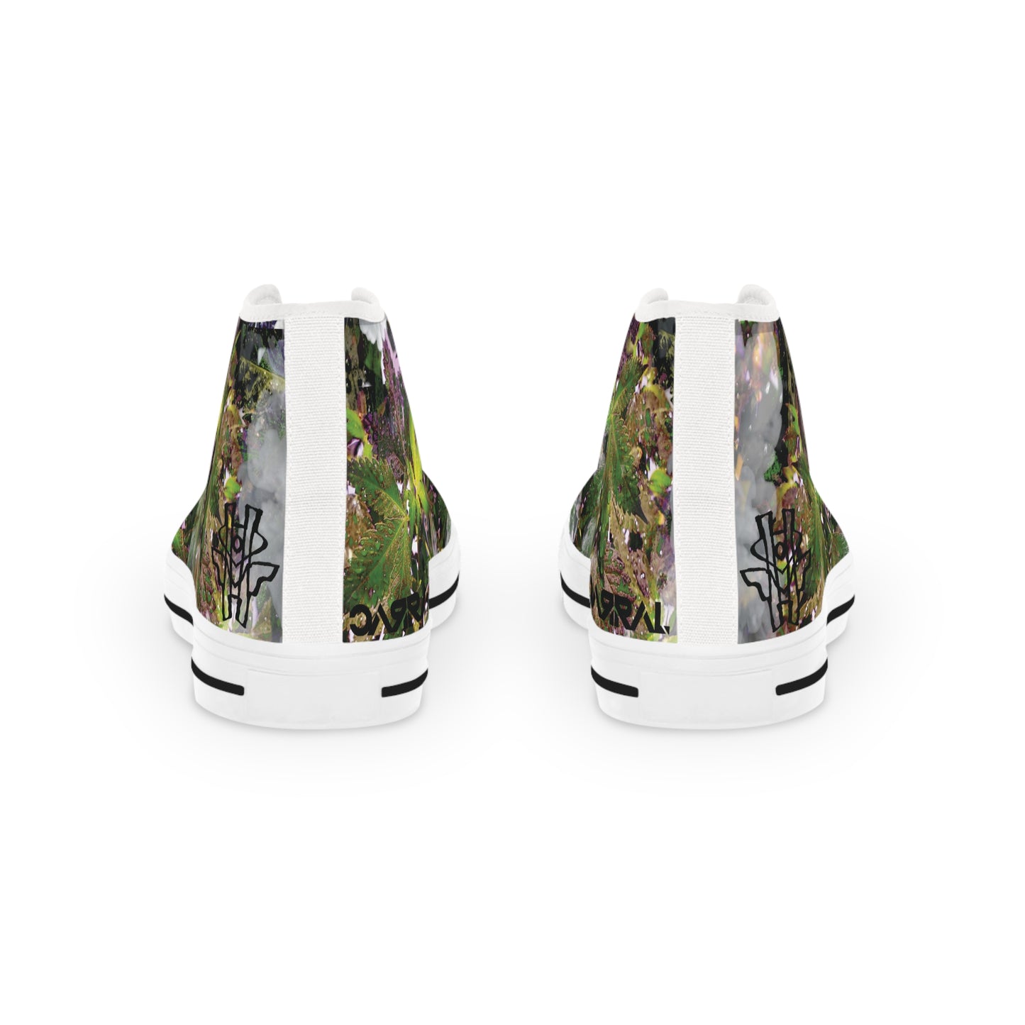 YM CARRAL Stylish High Top Sneakers for Nature Lovers, Trendy Sneakers, 420, Custom Footwear, Unique Gift, Summer Fashion