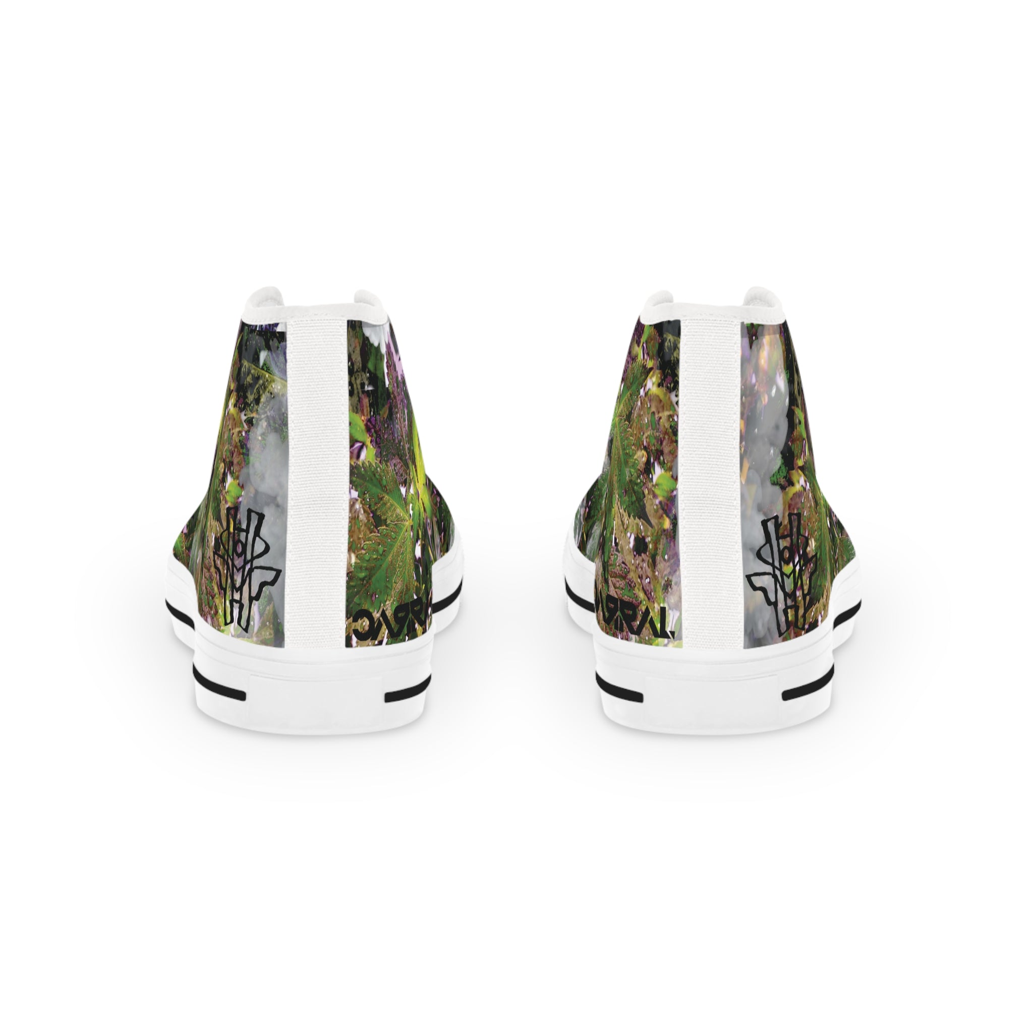 YM CARRAL Stylish High Top Sneakers for Nature Lovers, Trendy Sneakers, 420, Custom Footwear, Unique Gift, Summer Fashion