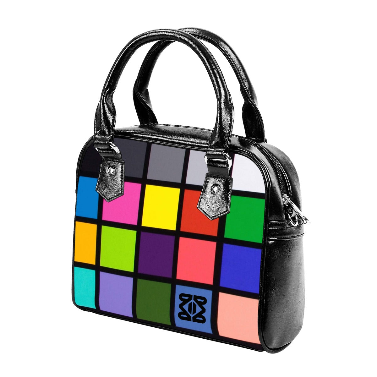 YM CARRAL Color Checker Handbag