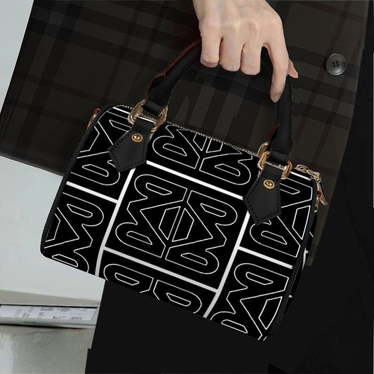 YM CARRAL Classic Barrel-Shaped PU Leather Handbag
