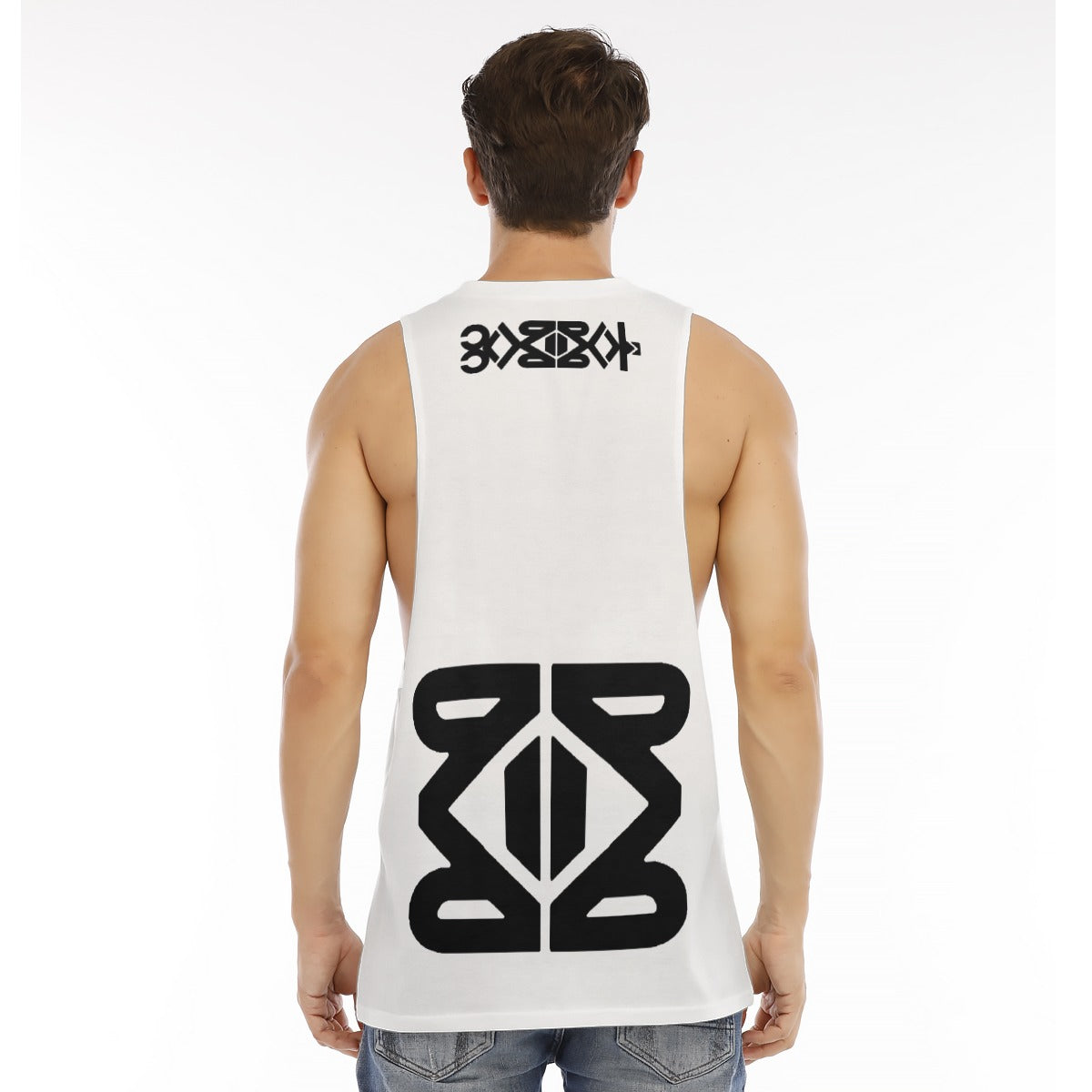 YM CARRAL  Men's O-neck Long Tank Top