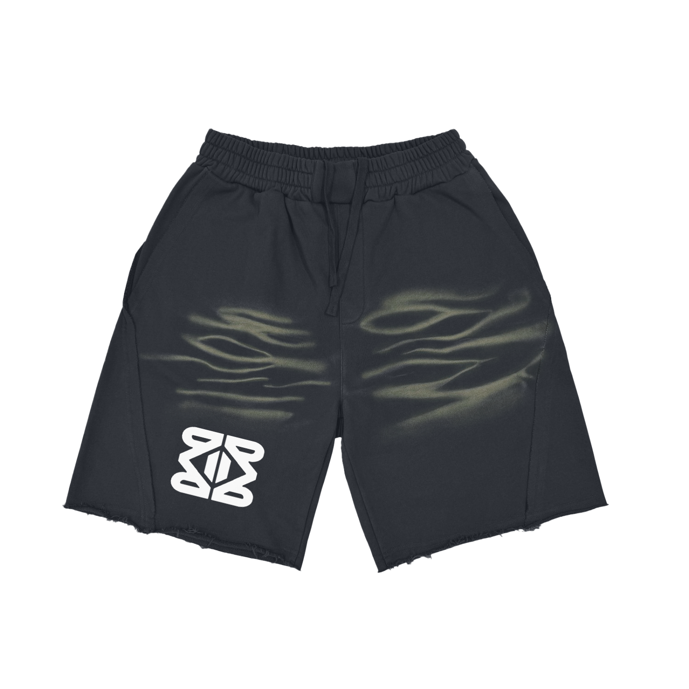 YM CARRAL Vintage Washed Tiger Stripes Short Pants