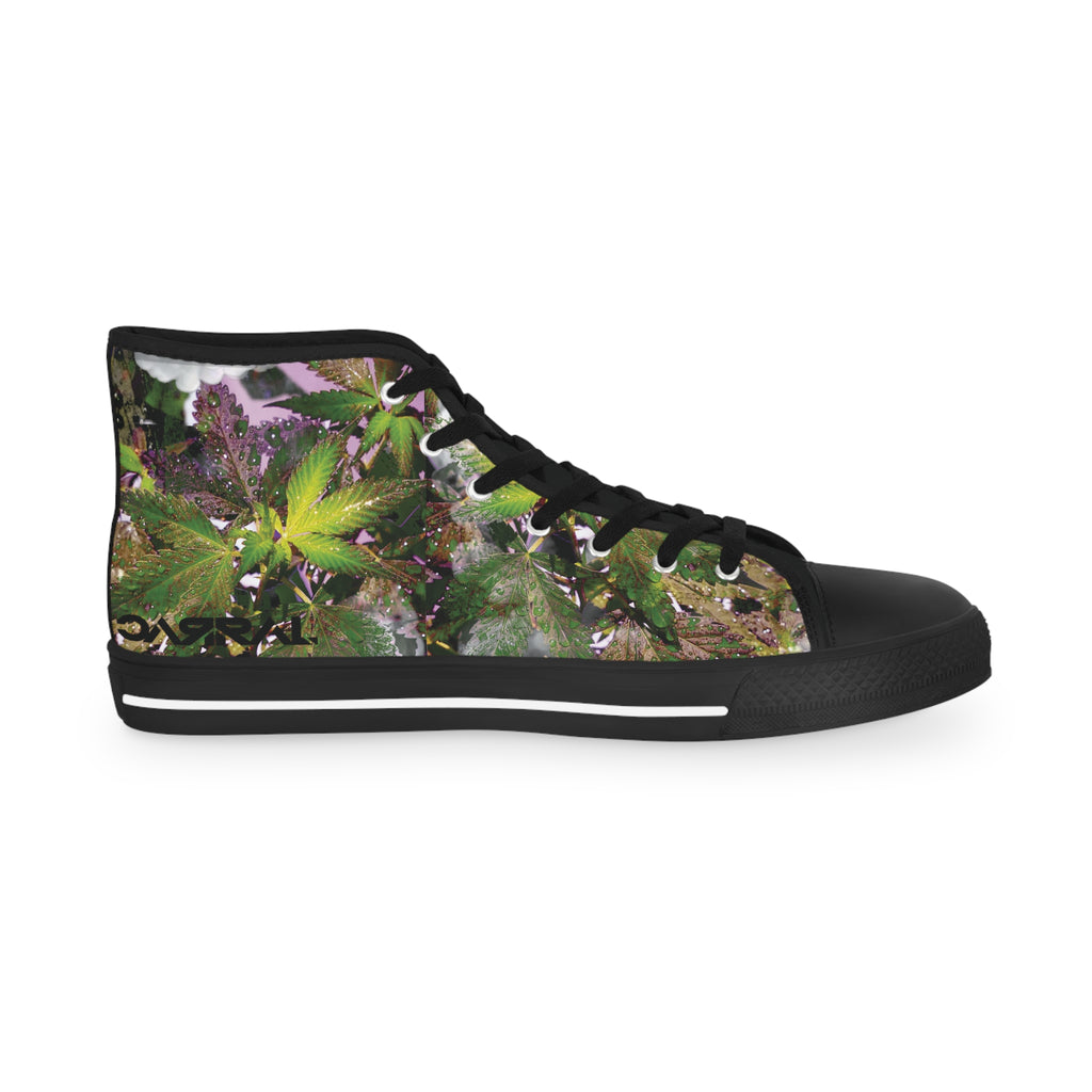 YM CARRAL Stylish High Top Sneakers for Nature Lovers, Trendy Sneakers, 420, Custom Footwear, Unique Gift, Summer Fashion