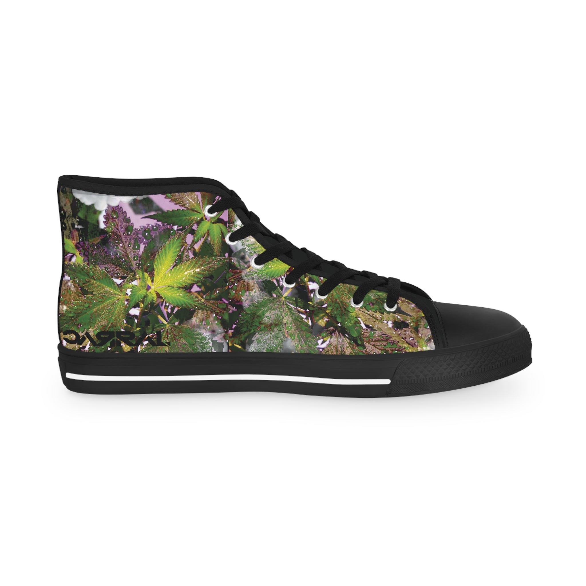 YM CARRAL Stylish High Top Sneakers for Nature Lovers, Trendy Sneakers, 420, Custom Footwear, Unique Gift, Summer Fashion