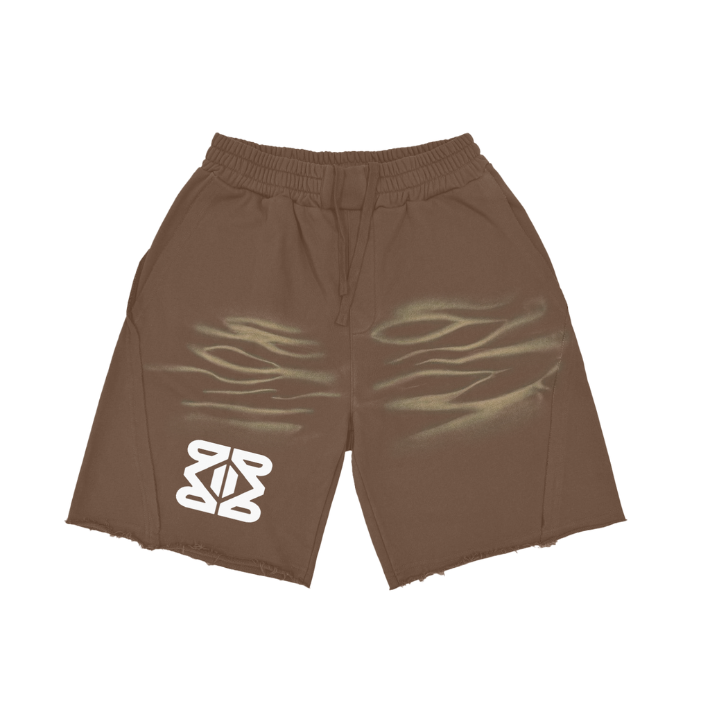 YM CARRAL Vintage Washed Tiger Stripes Short Pants