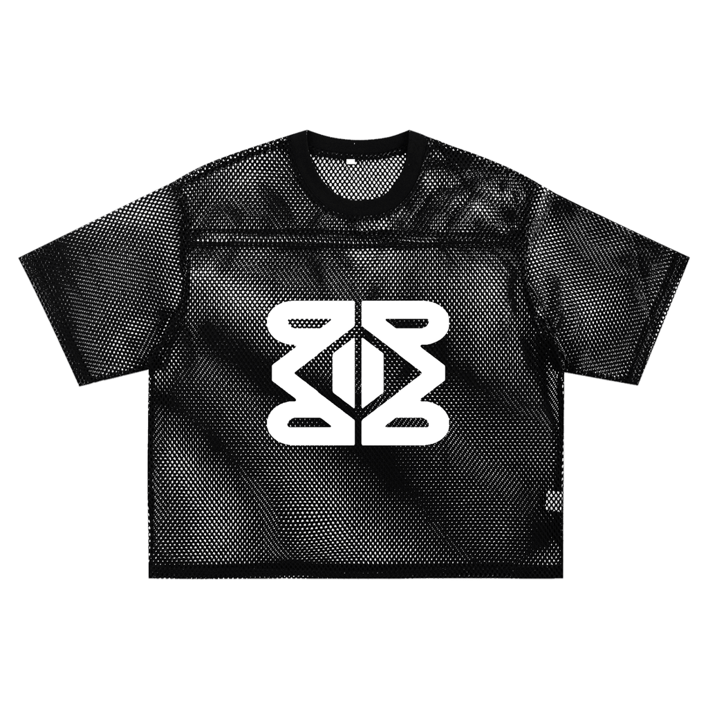 YM CARRAL + ALIEN MONEY  See-through Boxy Net T-Shirt