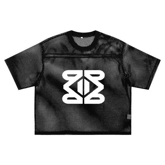 YM CARRAL + ALIEN MONEY  See-through Boxy Net T-Shirt