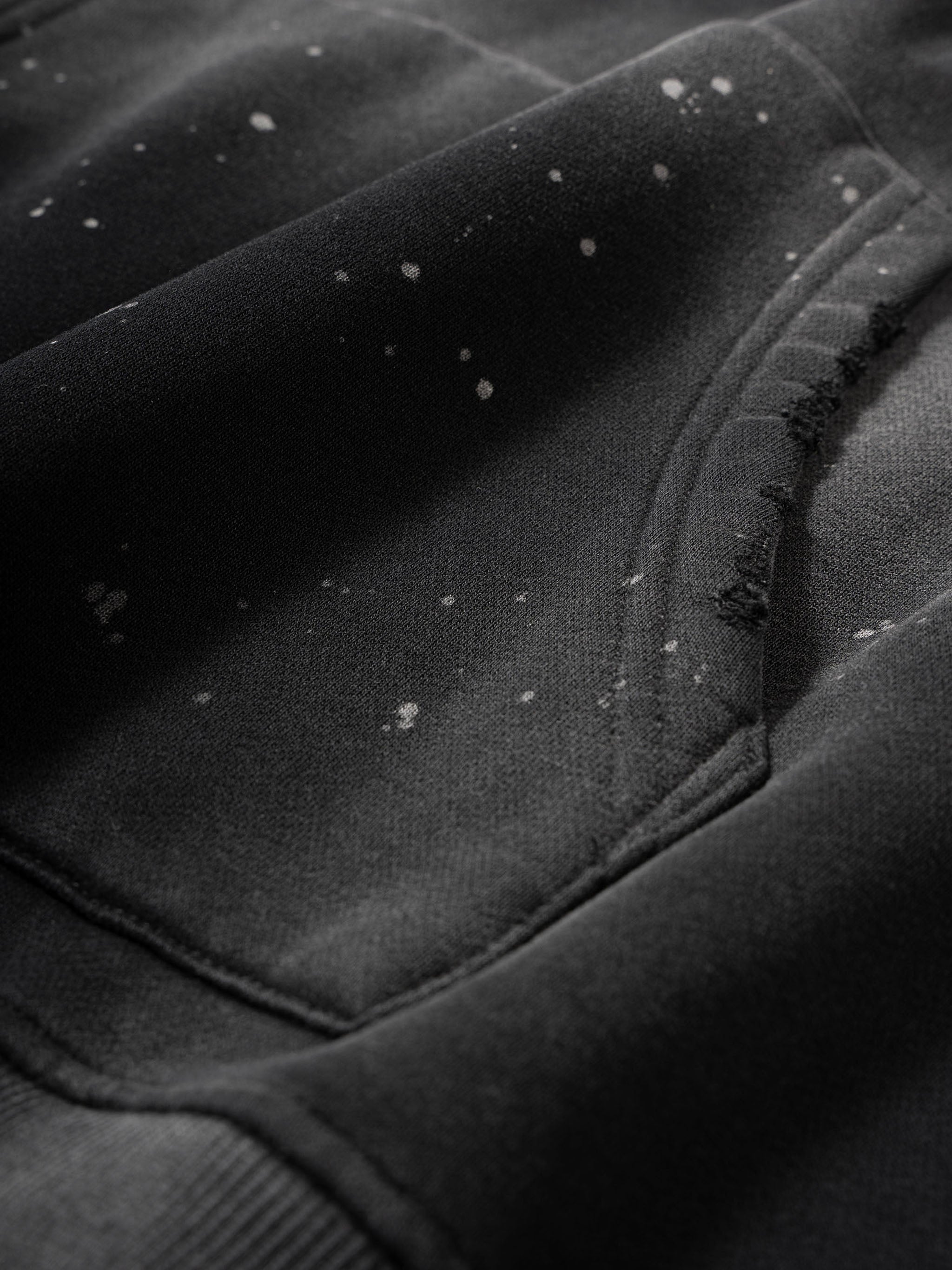 YM CARRAL + ALIEN MONEY Vintage Washed Frayed Fleece Hoodie